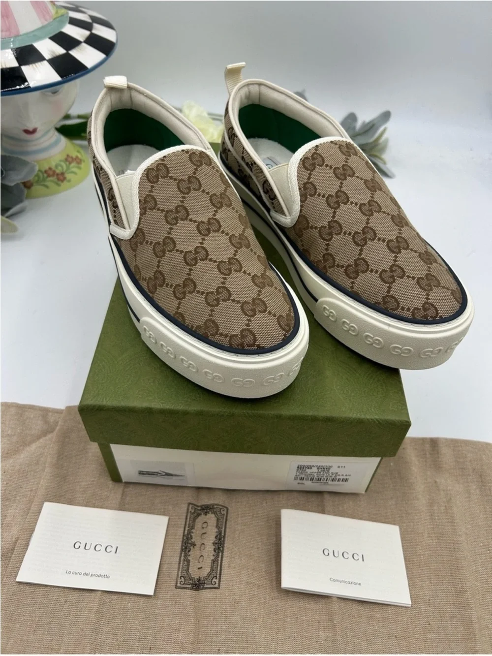 Women’s Gucci tennis 1977 slip on sneakers size 38.5 made in Italy